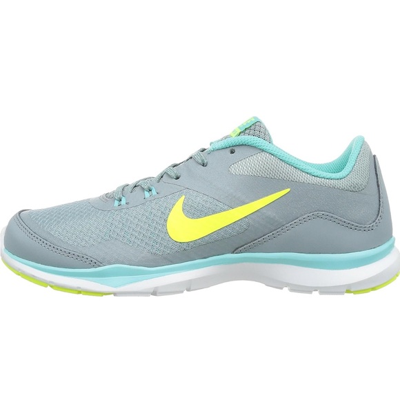 NIKE Flex Trainer 5 Dover Grey/Volt/Lght Aw/TI TNT Training Shoes Size 11 - Picture 9 of 14